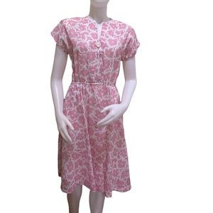 1950’s Vintage Pink & White Dress